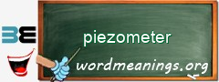 WordMeaning blackboard for piezometer